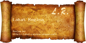 Lakat Regina névjegykártya